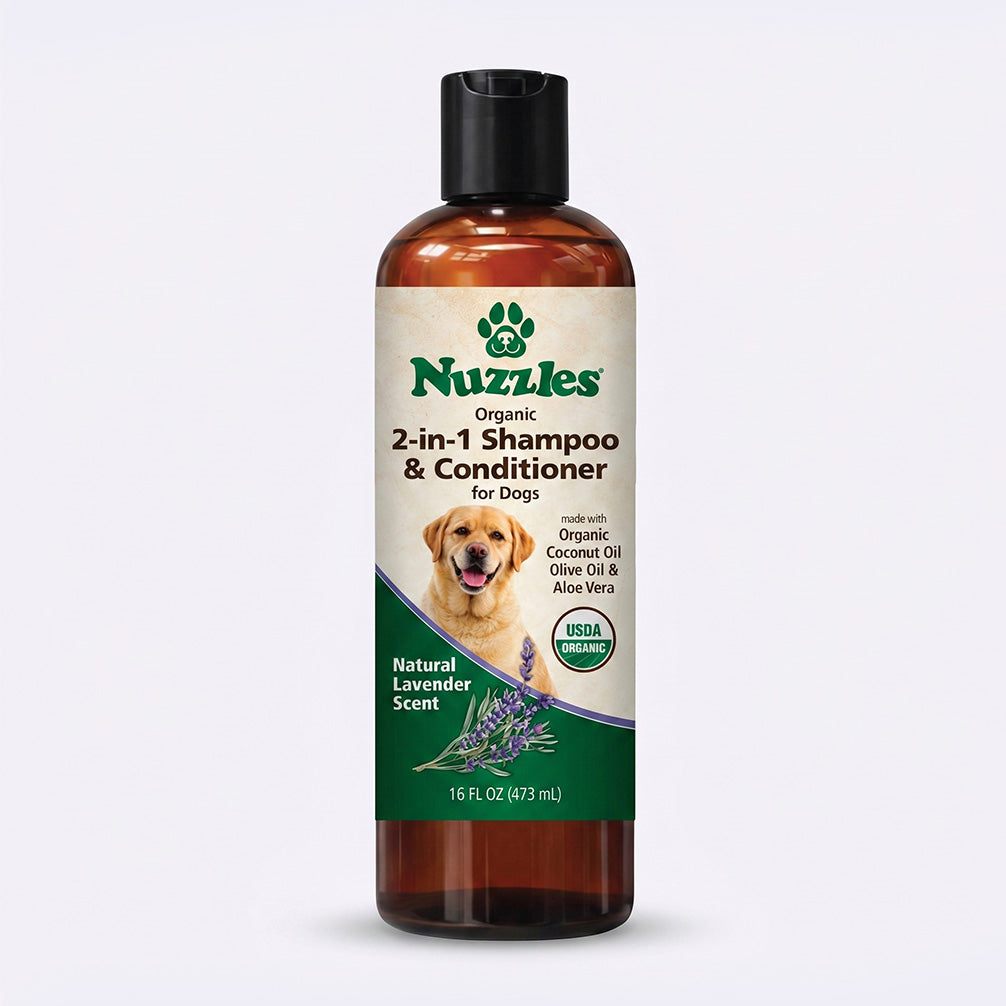 Nuzzles Organic 2-in-1 Dog Shampoo & Conditioner – Lavender